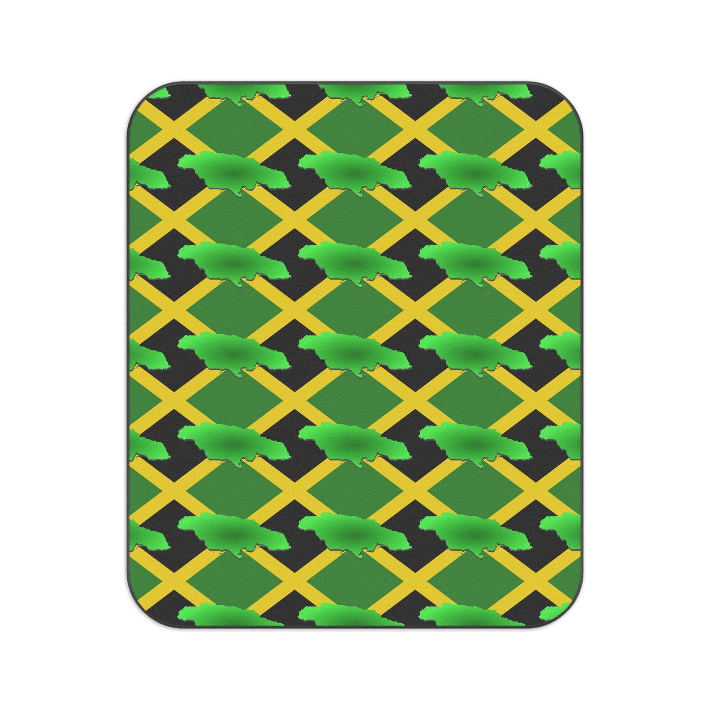 Jamacian Flag Picnic Blanket. Jamacian Gift. Jamaica Blanket.