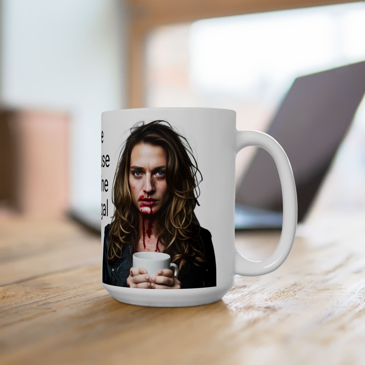 Ceramic Mug 15oz. Coffee Because Cocaine Is Illegal Mug. Humorous Mug. Coffee Mug. Funny Coffee Cup.