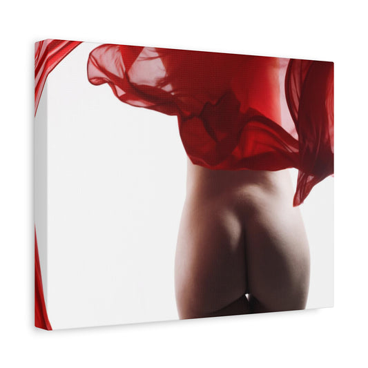 Canvas Art Nude Lady In Red. Nude Lady Picture. Gift Idea. Naked Lady Wall Art. Housewarming Gift. New Home Gift. Home Decor. Wall Picture.