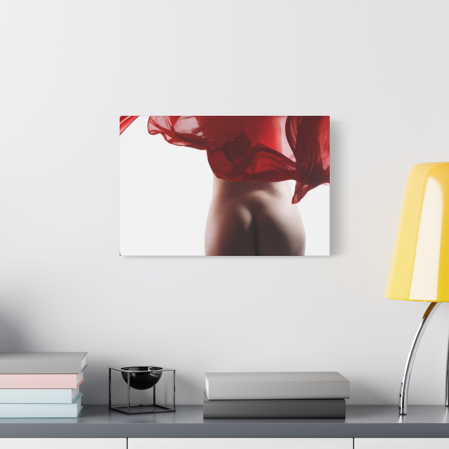 Canvas Art Nude Lady In Red. Nude Lady Picture. Gift Idea. Naked Lady Wall Art. Housewarming Gift. New Home Gift. Home Decor. Wall Picture.