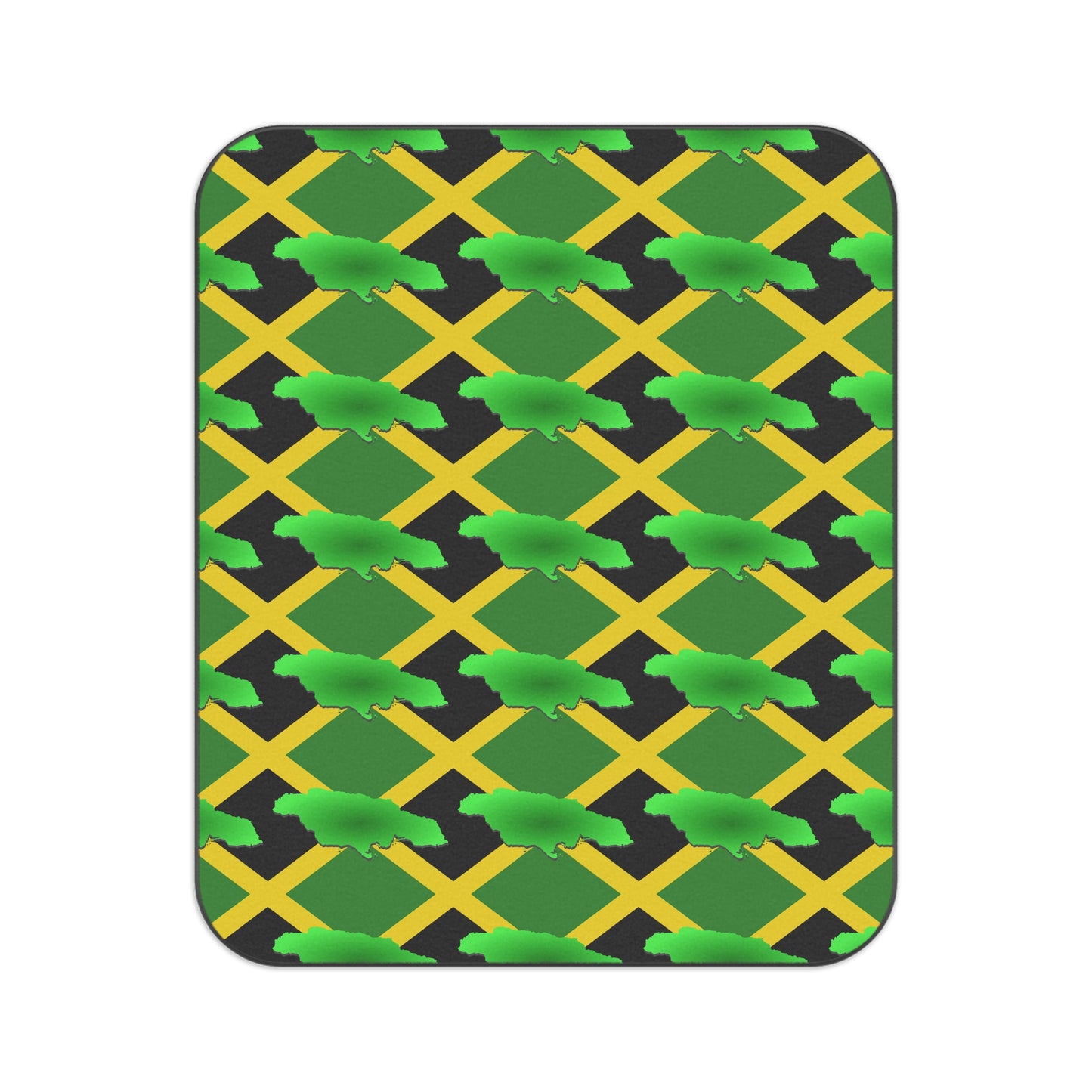 Jamacian Flag Picnic Blanket. Jamacian Gift. Jamaica Blanket.