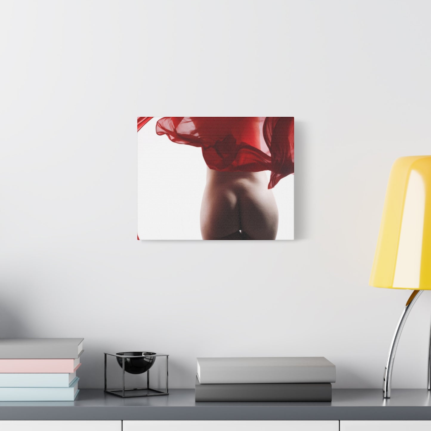 Canvas Art Nude Lady In Red. Nude Lady Picture. Gift Idea. Naked Lady Wall Art. Housewarming Gift. New Home Gift. Home Decor. Wall Picture.