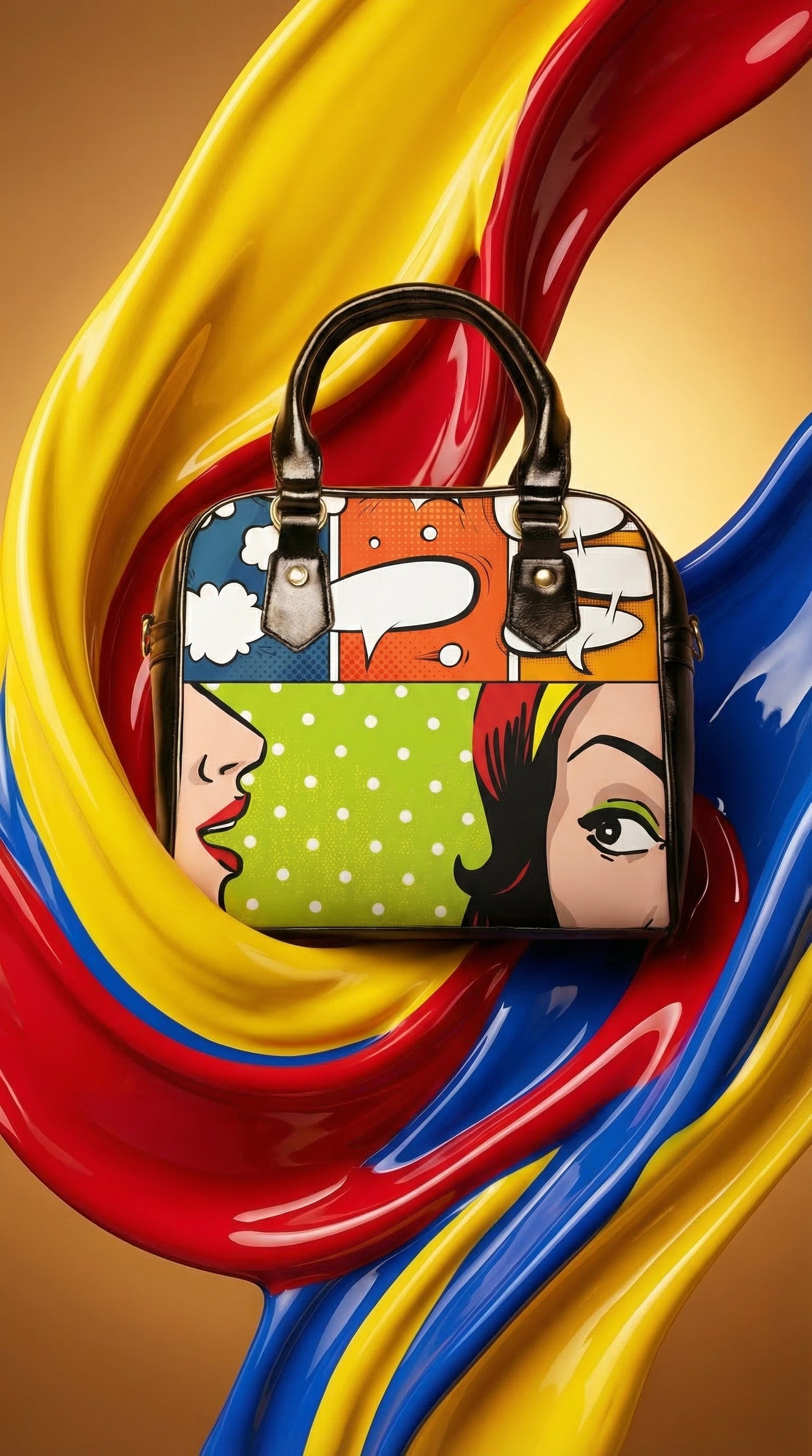 Beautiful Pop Art Handbag Purse.Comic  Purse. Pop Art Bag. Statement Bag. Comic Pop Art Bag. Ladies Pop Art Purse. Pop Art Shoulder Bag.