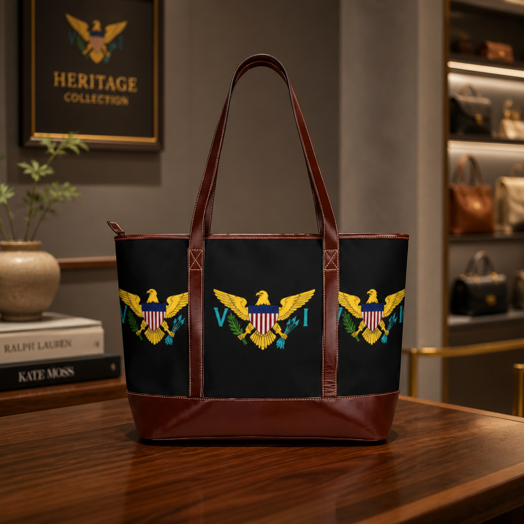 Virgin Islands Purse. Eagle Shield Emblem Handbag | Patriotic Americana Tote