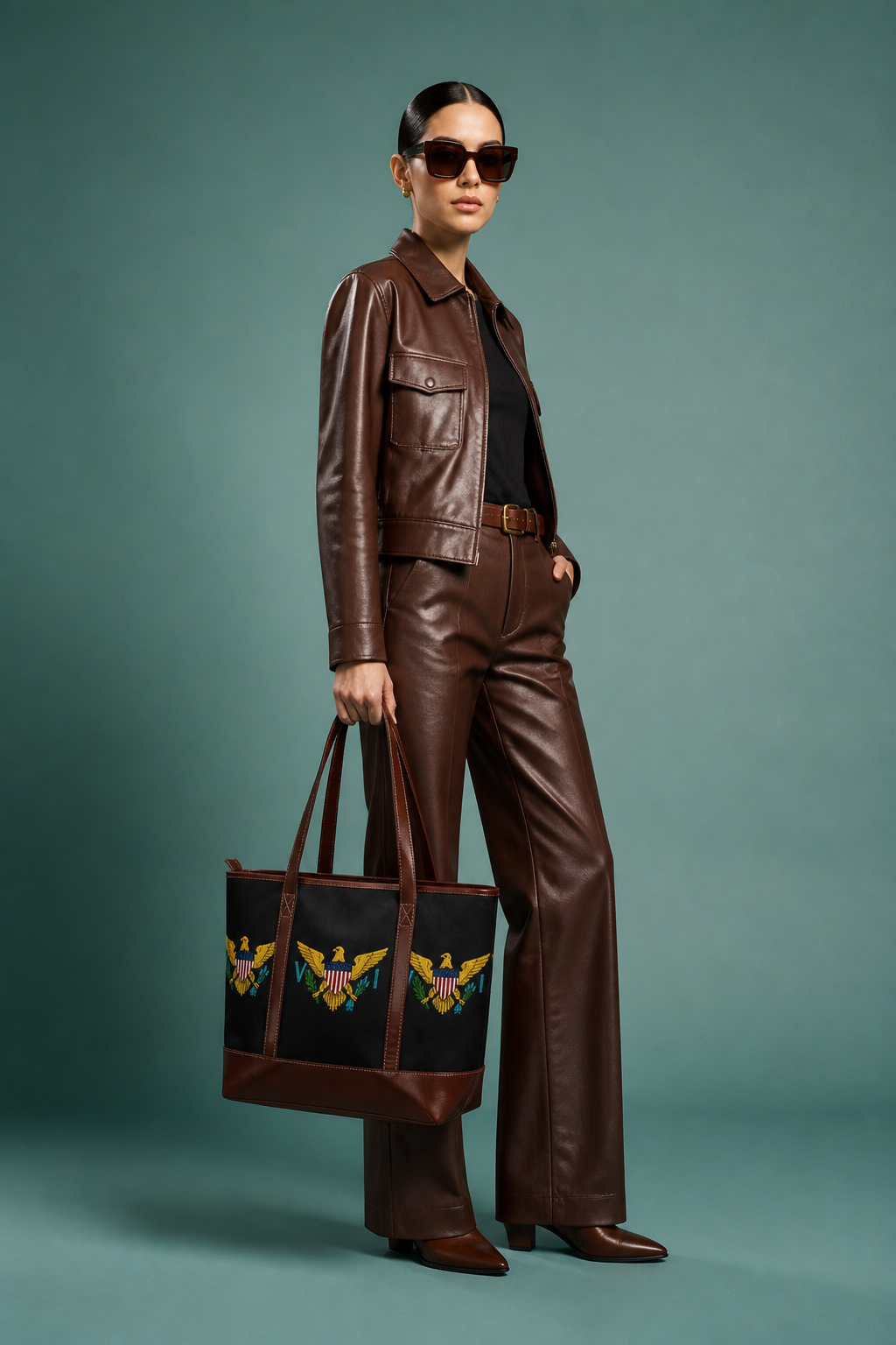 Virgin Islands Purse. Eagle Shield Emblem Handbag | Patriotic Americana Tote