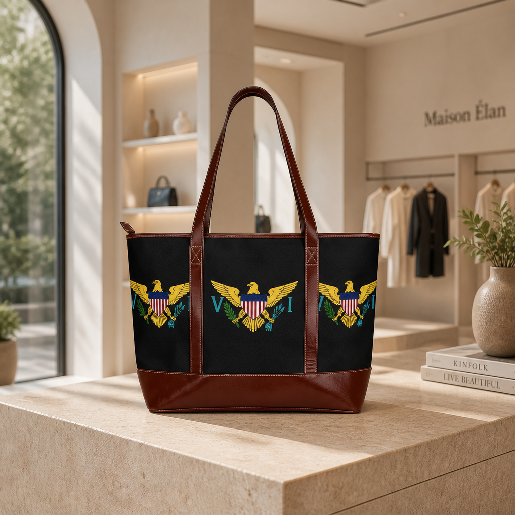 Virgin Islands Purse. Eagle Shield Emblem Handbag | Patriotic Americana Tote