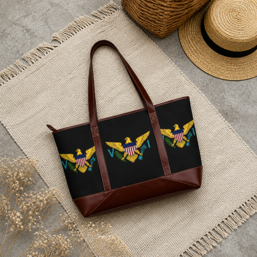 Virgin Islands Purse. Eagle Shield Emblem Handbag | Patriotic Americana Tote