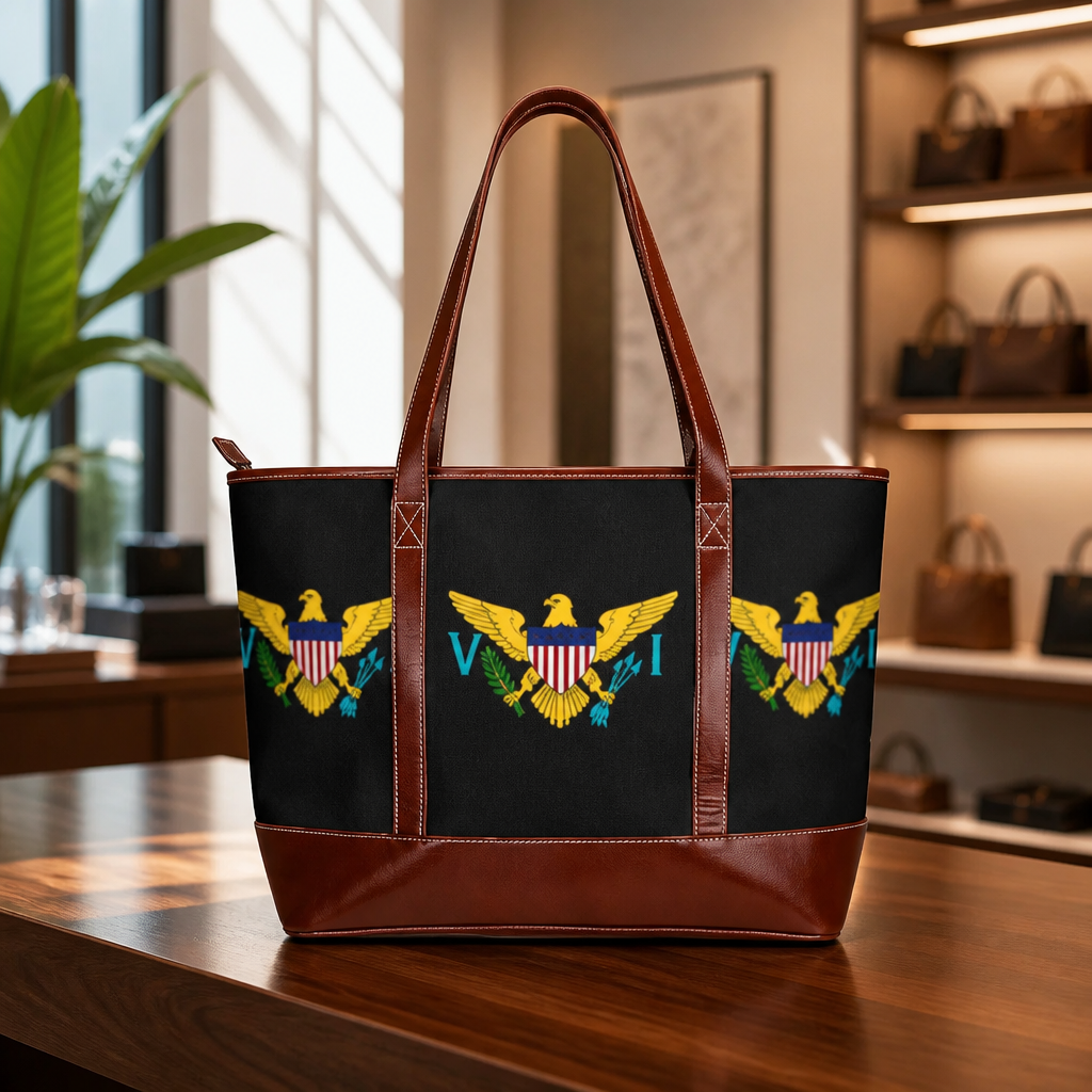 Virgin Islands Purse. Eagle Shield Emblem Handbag | Patriotic Americana Tote