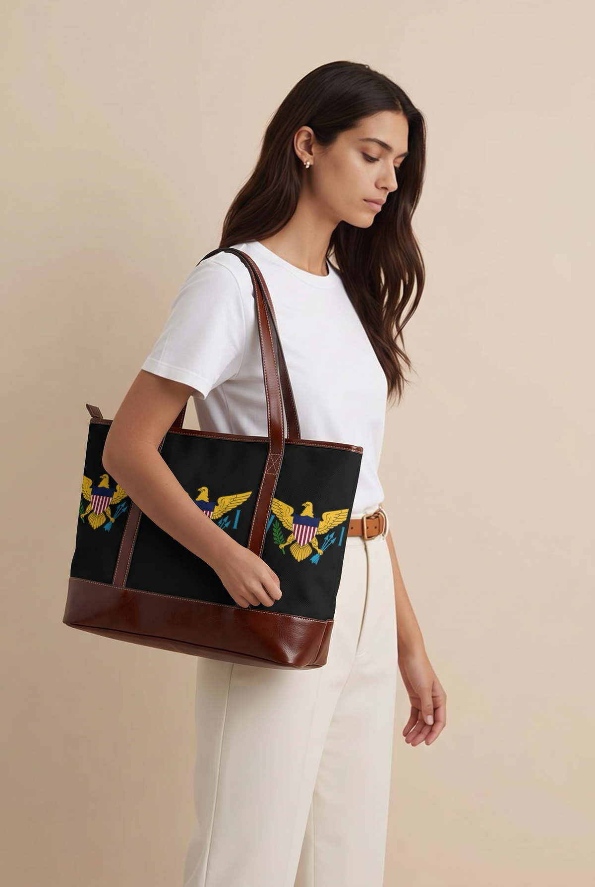 Virgin Islands Purse. Eagle Shield Emblem Handbag | Patriotic Americana Tote