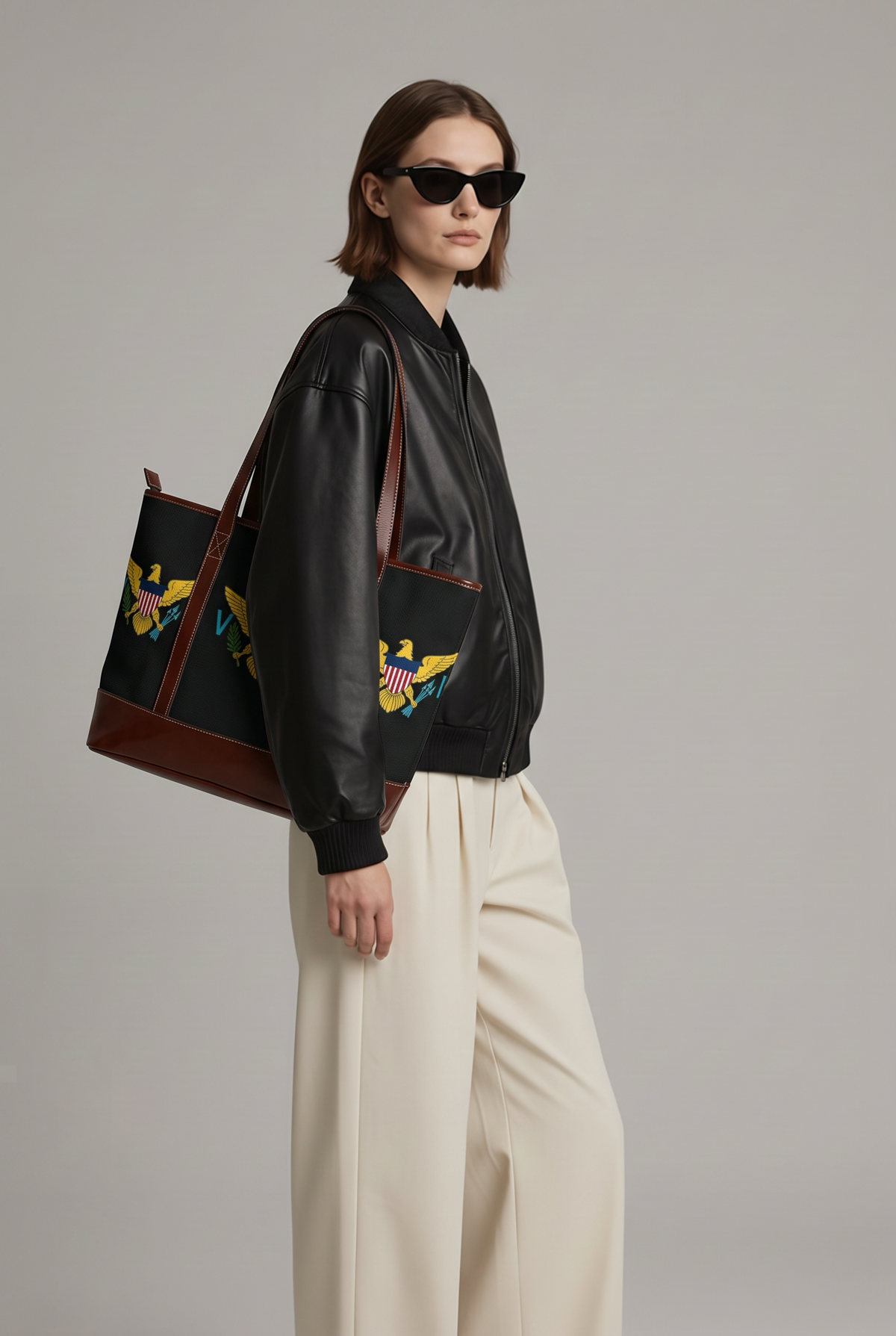 Virgin Islands Purse. Eagle Shield Emblem Handbag | Patriotic Americana Tote