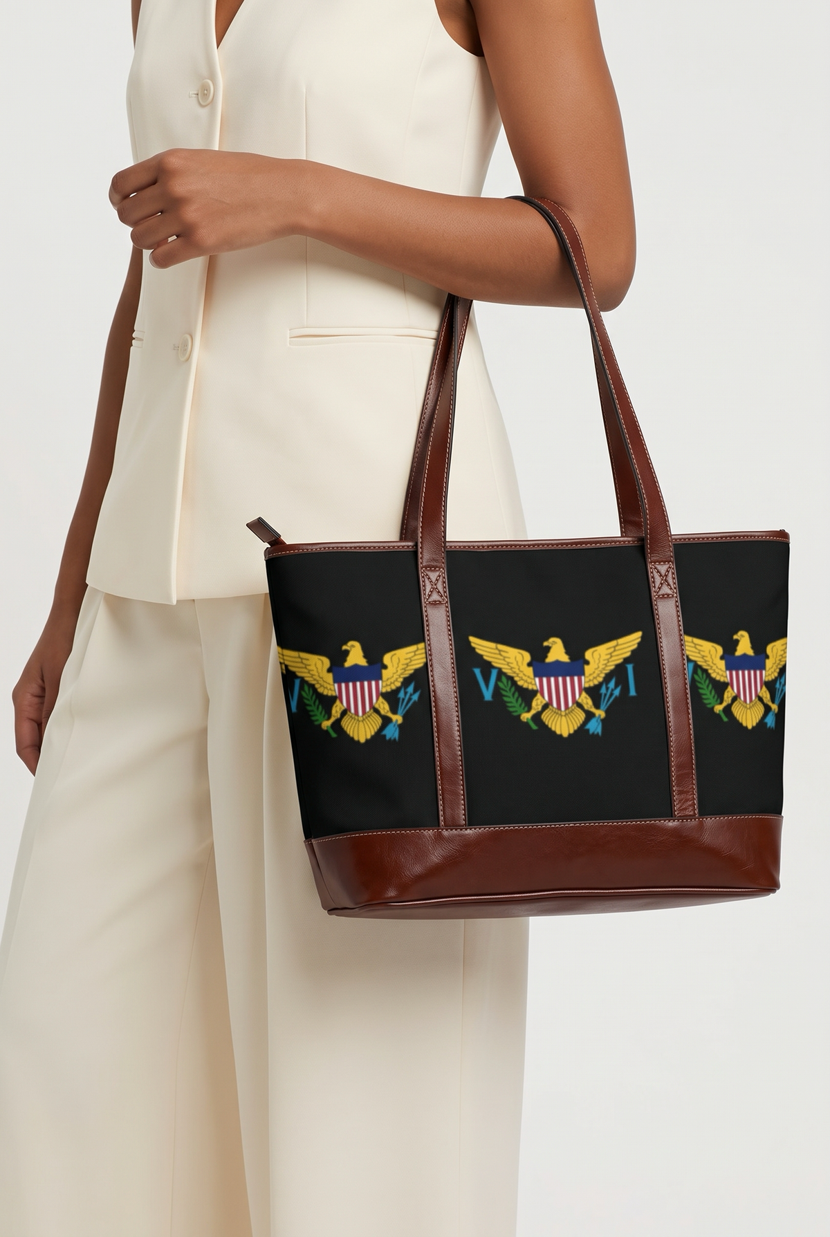 Virgin Islands Purse. Eagle Shield Emblem Handbag | Patriotic Americana Tote