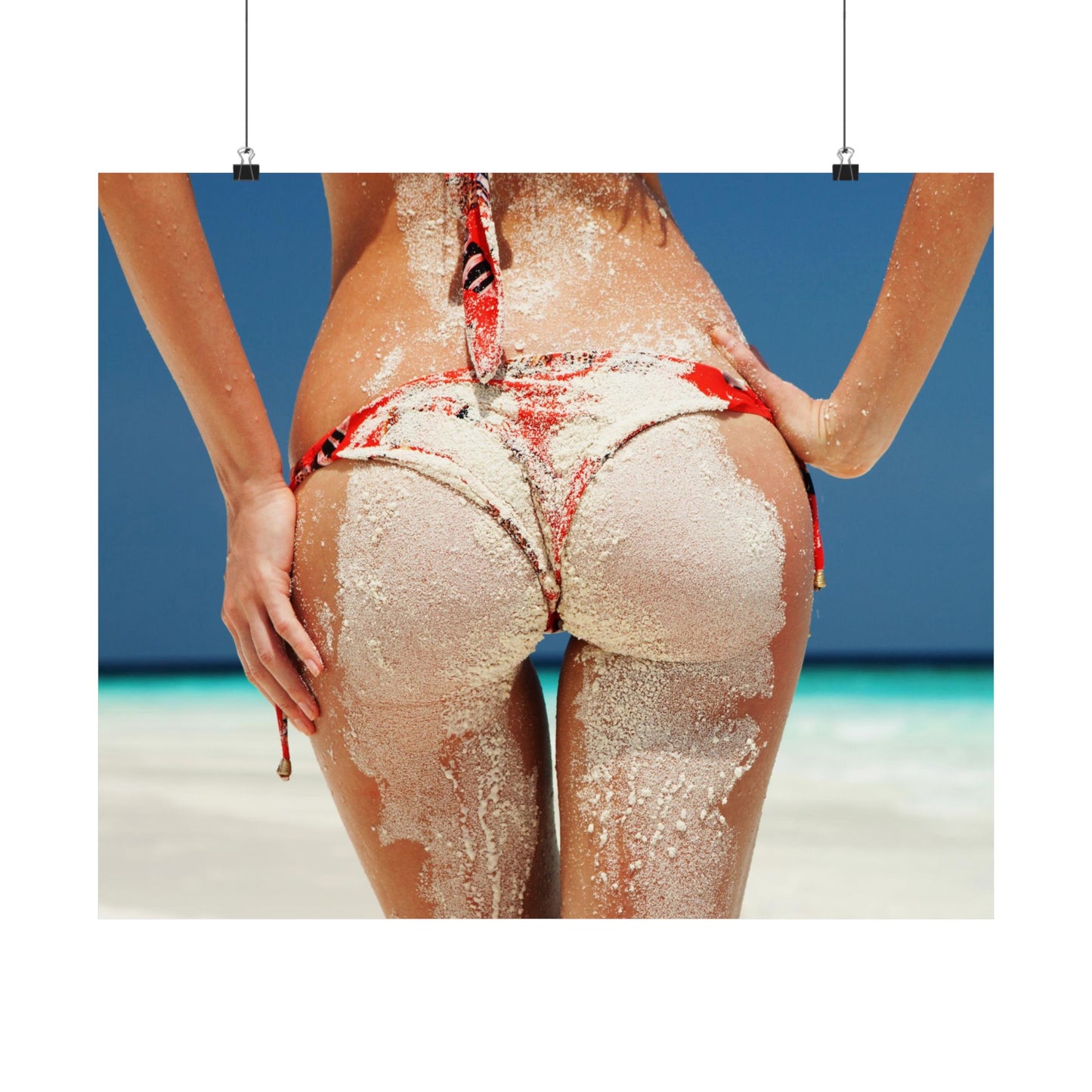Beach Bum Poster — Matte Horizontal Bikini Photo Wall Art