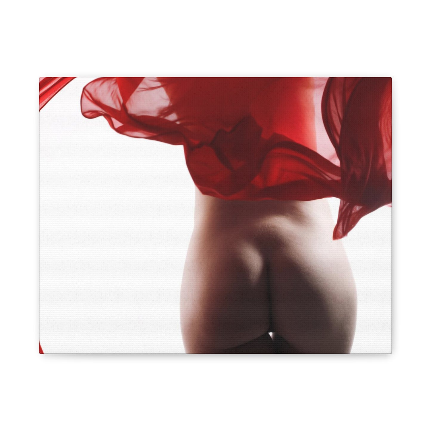 Canvas Art Nude Lady In Red. Nude Lady Picture. Gift Idea. Naked Lady Wall Art. Housewarming Gift. New Home Gift. Home Decor. Wall Picture.