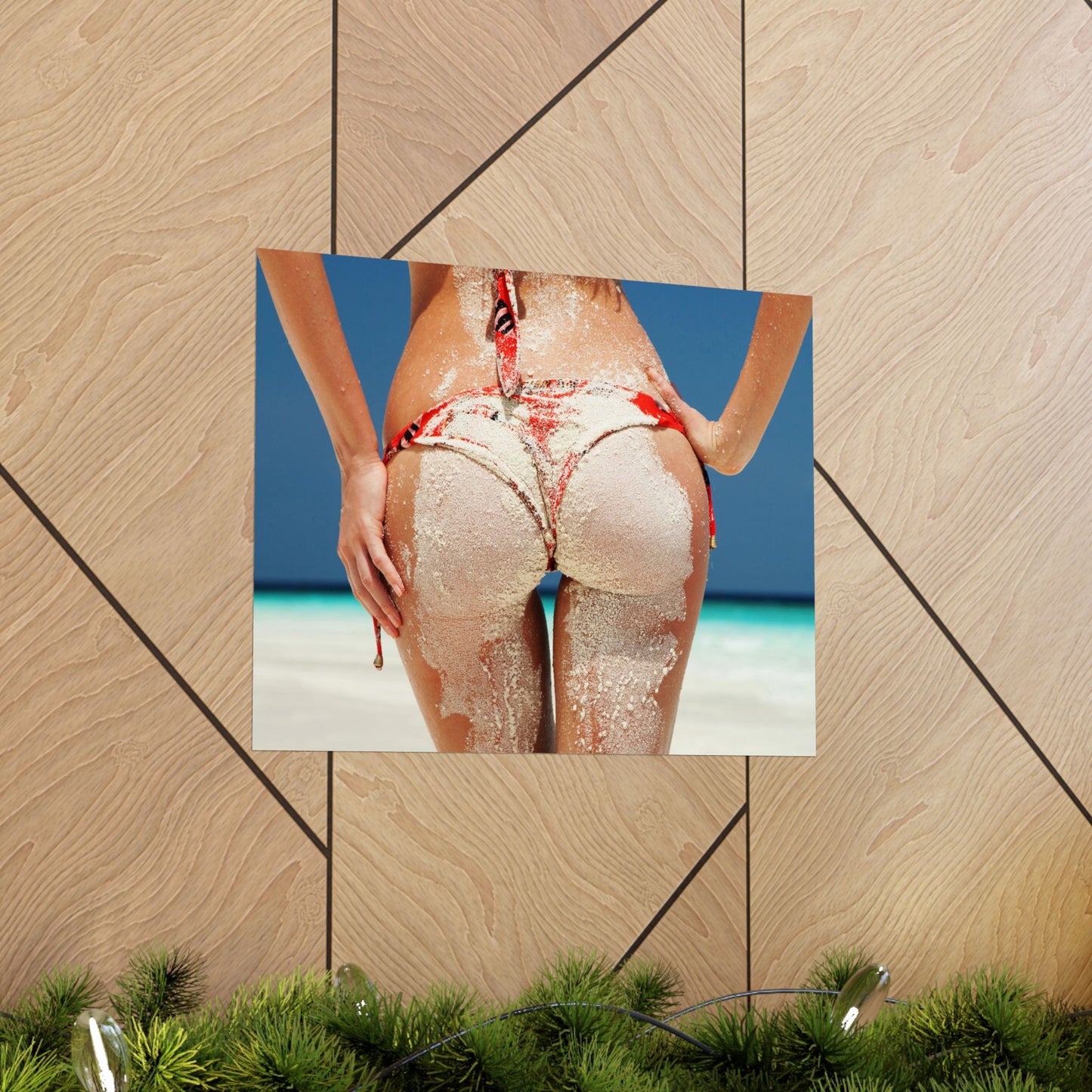 Beach Bum Poster — Matte Horizontal Bikini Photo Wall Art