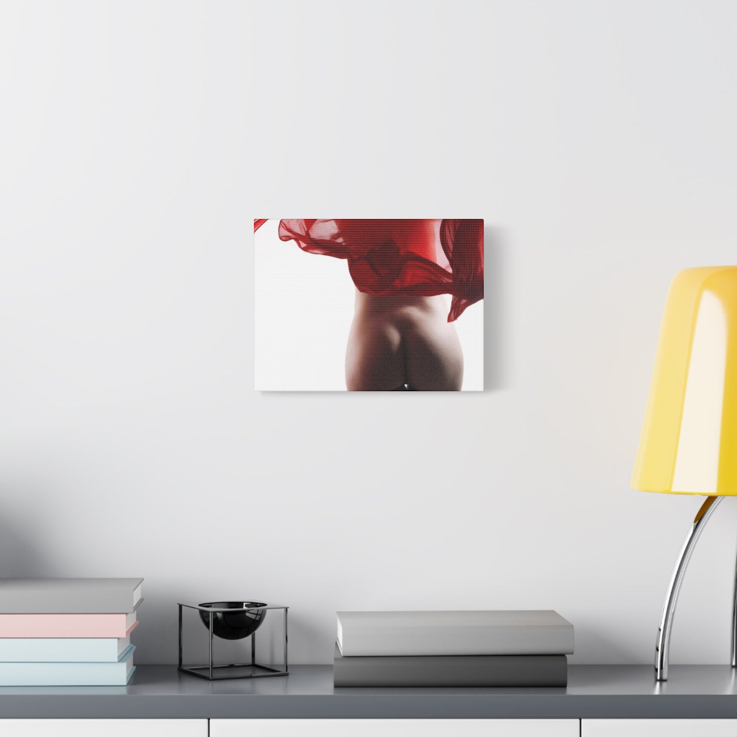 Canvas Art Nude Lady In Red. Nude Lady Picture. Gift Idea. Naked Lady Wall Art. Housewarming Gift. New Home Gift. Home Decor. Wall Picture.