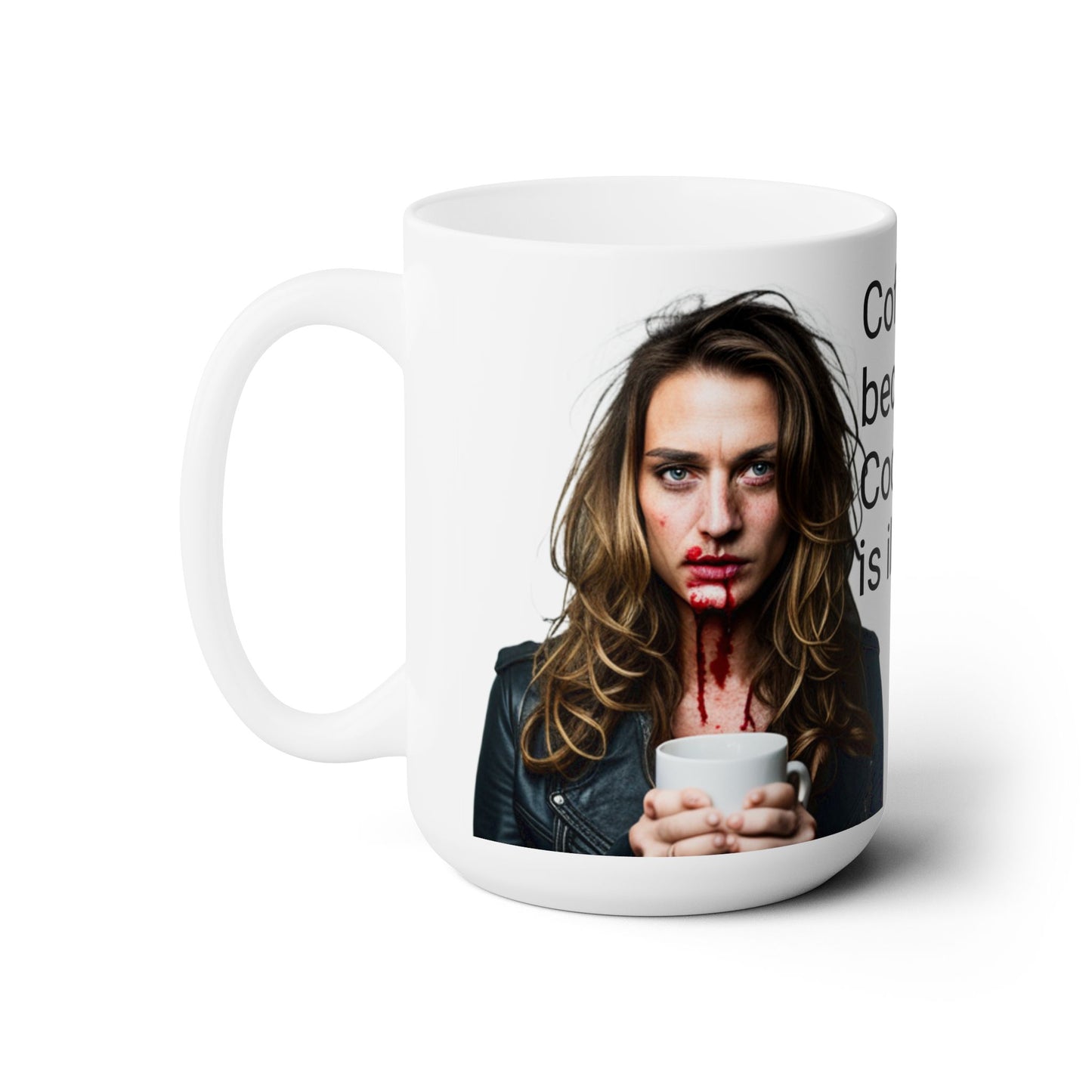Ceramic Mug 15oz. Coffee Because Cocaine Is Illegal Mug. Humorous Mug. Coffee Mug. Funny Coffee Cup.