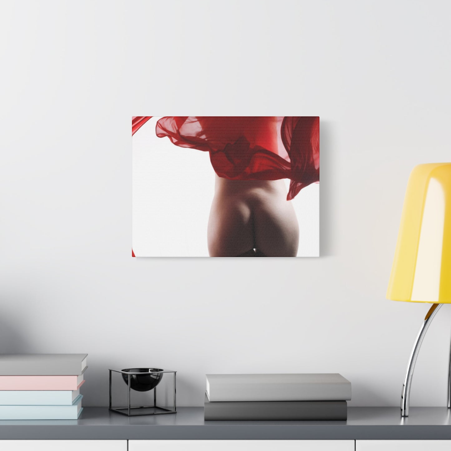 Canvas Art Nude Lady In Red. Nude Lady Picture. Gift Idea. Naked Lady Wall Art. Housewarming Gift. New Home Gift. Home Decor. Wall Picture.