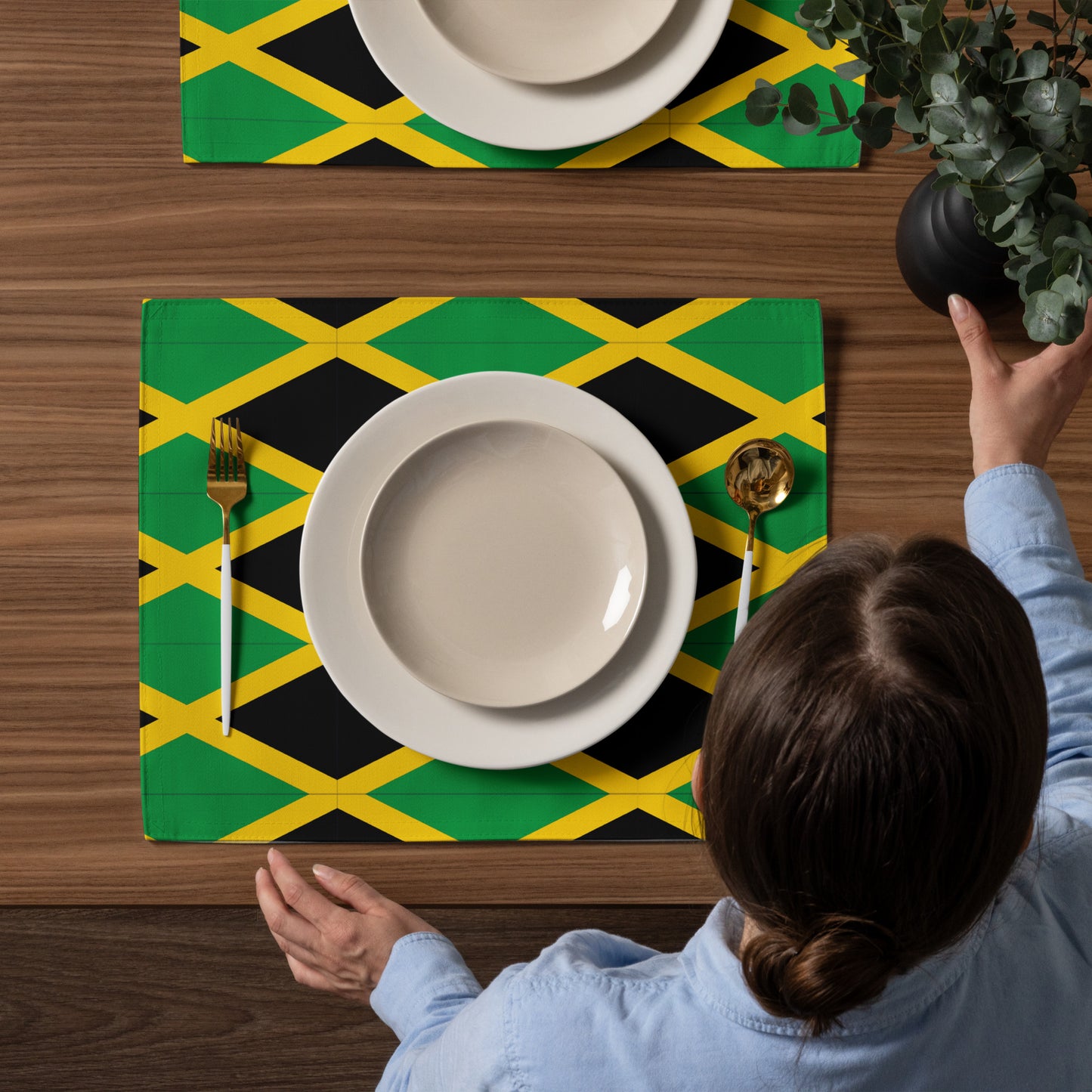 Jamacian Flag Placemat Set.